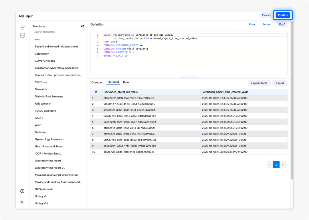 image ETL tool - 11: highlight Confirm button