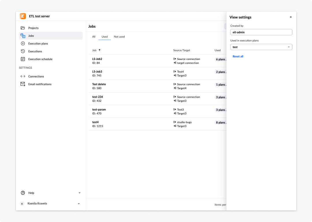 image ETL tool - 20: Job filters