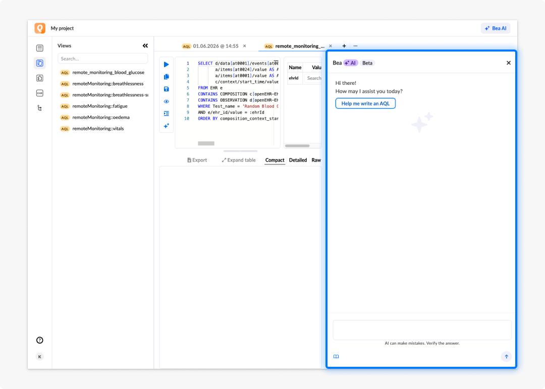 Query assistant Bea