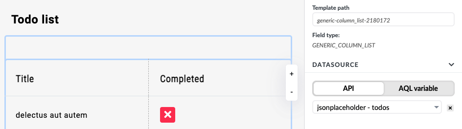 To-do list with status image — Configuration