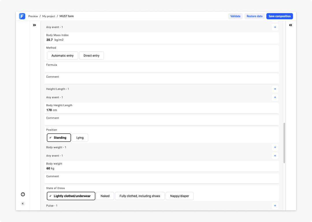 Form Builder Preview panel
