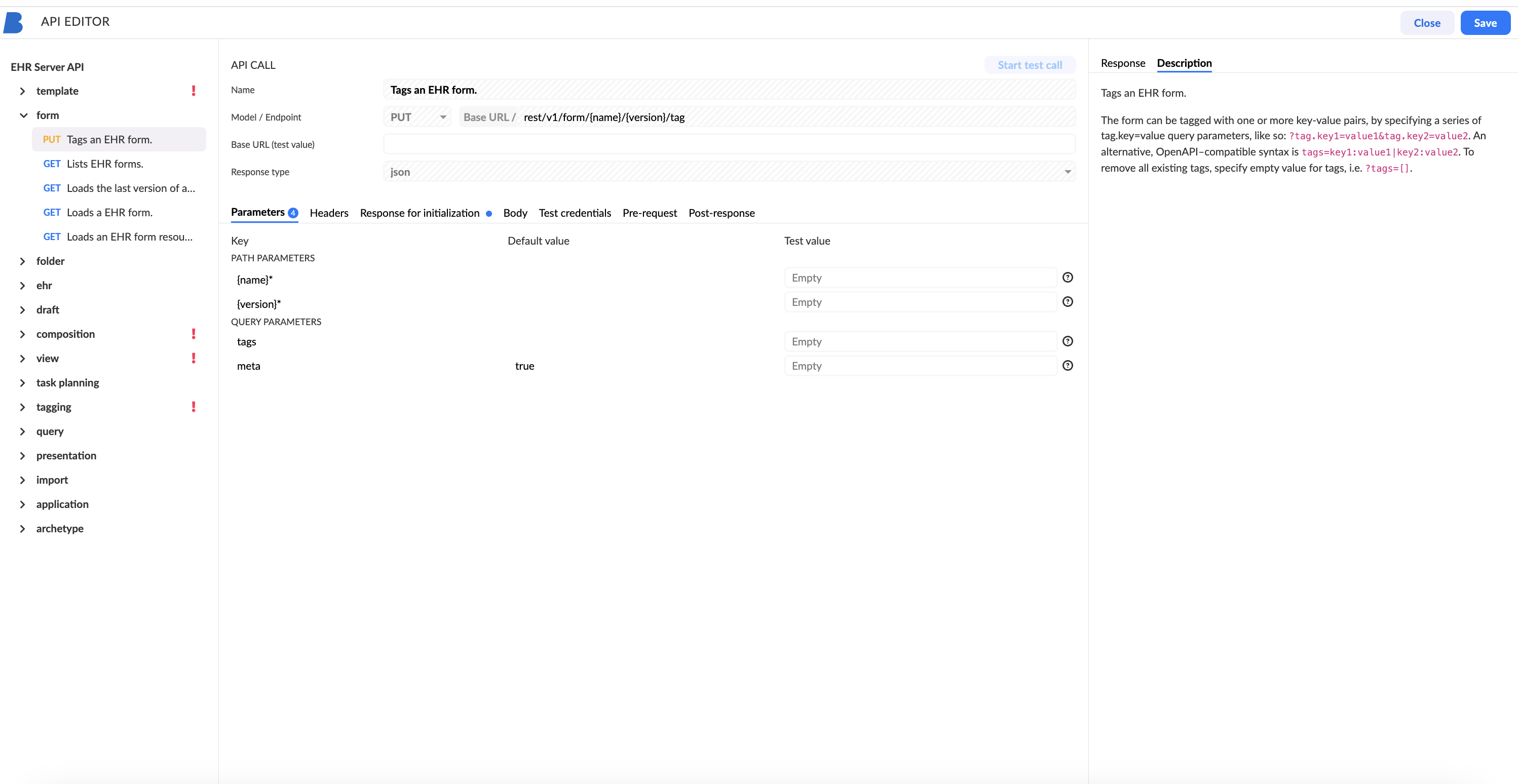 openAPI descriptions