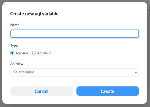 AQL variables