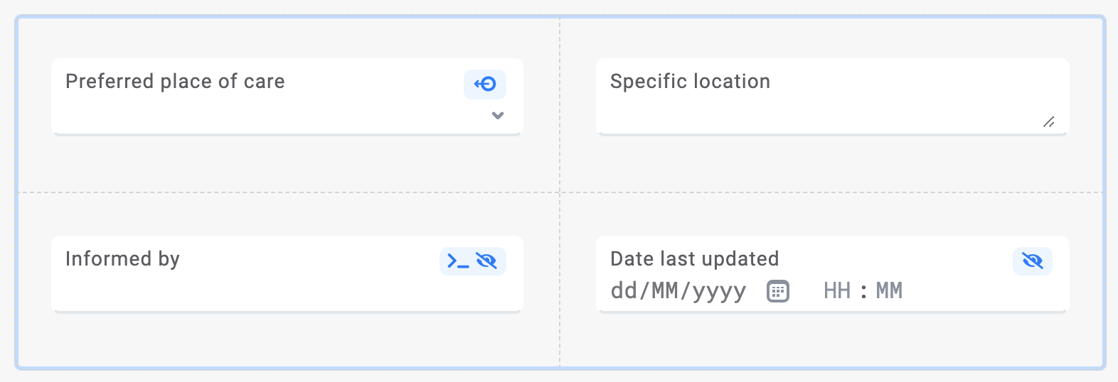 Adding fields to a group
