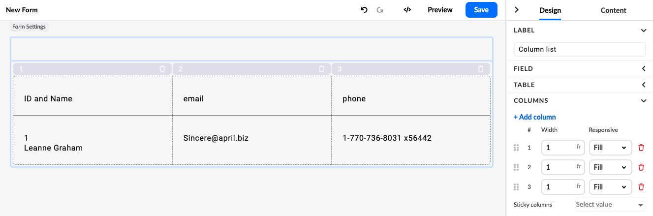 Column list manipulation