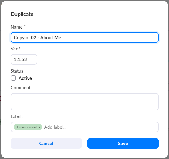 Duplicate form