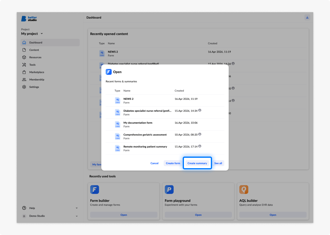 Create summary